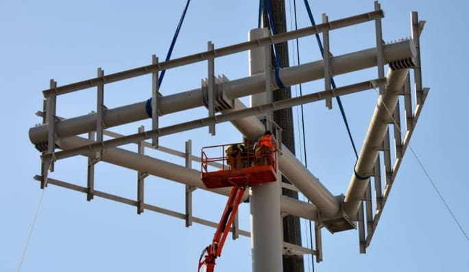 Sign Panel Support Structure Signal Pole Example Sign Poles - Trinity Products